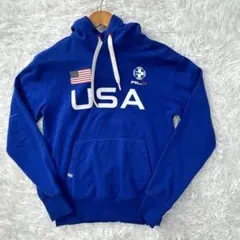 RLX ポロラルフローレン スポーツ パーカー 星条旗 usa アメリカ 青 L
