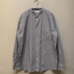 koé（コエ）　シャツ　ギンガムチェック柄バンドカラーシャツ　サイズ Lのサムネイル