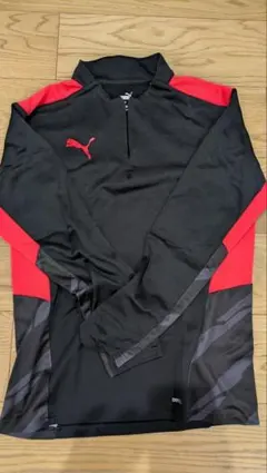 PUMA ブラック/レッド 長袖ジャージ & パンツセット M