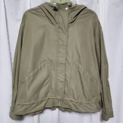 Samansa Mos2 フード付きカーキジャンパー