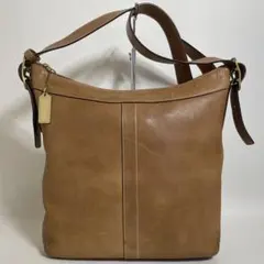 2602-52｜コーチ ショルダーバッグ レザー ブラウン