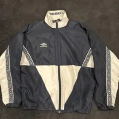 UMBRO ナイロンジャケット ネイビー ホワイト S