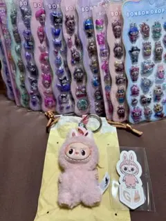 LABUBU PIN FOR LOVE イニシャル［G］ステッカー5点付き