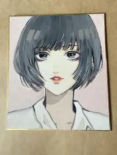♯4 女性イラスト グレー髪