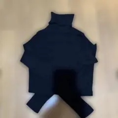 ユニクロ　エクストラファインメリノウール　リブタートルネックセーター　L