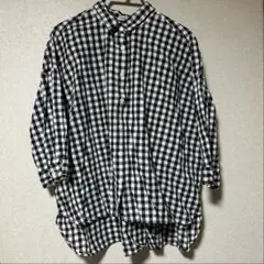 サマンサモスモス　シャツ・ブラウス　白と黒のギンガムチェック
