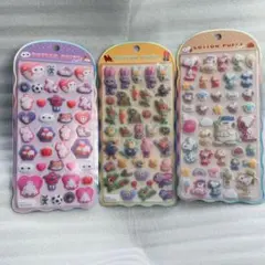 COTTON PUFFY キャラクターシールセット 3セット