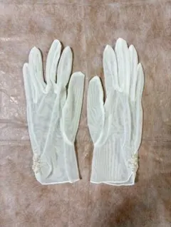 ウェディンググローブ パール付き ホワイト