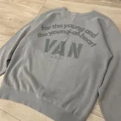 VAN JAC ヴァンヂャケット ヴィンテージ スウェット くすみブルー M