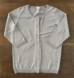 レディース　グレー Mサイズ 五分袖 カーディガン　トップス