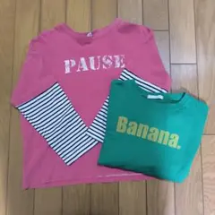 韓国子ども服　プリントTシャツ2枚セット