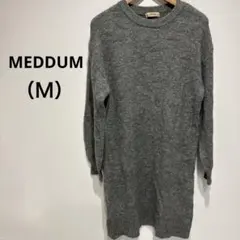 MEDDUM （メデューム） グレー ニットセーター サイズ38（Ｍ）のサムネイル