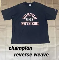 Champion Reverse Weave Tシャツ M ネイビー 脇にマチ