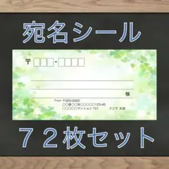 【差出人欄印字無料】宛名シール クローバー柄 72枚 即購入OKのサムネイル