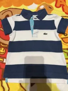 LACOSTE ポロシャツ ネイビー/ホワイト 86cm