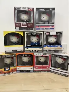 ハローキティ 電車デザインフィギュア 9体セット 電鉄キティ