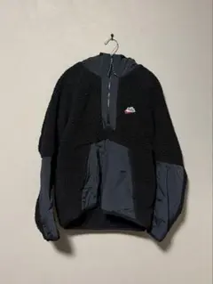 Nike ナイキ ボアジャケット ハーフジップ 切替 ブラック L フリース