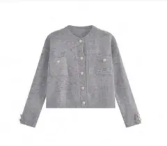 ニットカーディガン レディース セーター カジュアル プルオーバートップス