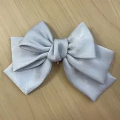 ライトブルー リボン型　ポニーフック