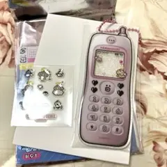 たまごっちトレーディングなつかしガラケーキーホルダー くりてん シール付のサムネイル