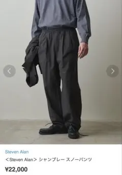 Steven Alan＞ ツイル インワンプリーツ スラックス - メルカリ