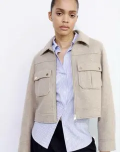 【ZARA】ソフトショートジャケットXS