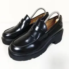 美品　CAMPER　MILAN 厚底 本革　ローファー　黒　23ｃmのサムネイル
