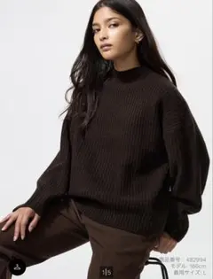 スフレヤーンモックネックセーター UNIQLO