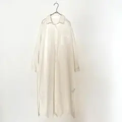 ラグアウト アベイル 長袖 シャツ ワンピース ロング丈 背中タック きれいめ