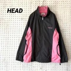 HEAD ヘッド ウィンドブレーカー ジャンパー ブラック×ピンク（M）