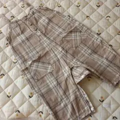 テータテート チェック サロペット ロンパース オールインワン 80