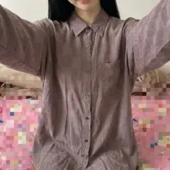 キュプラ 100% チェックシャツのサムネイル