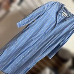 FORK&SPOON ストライプシャツワンピース