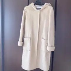 Misch Masch フード付きロングコート ベージュ