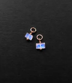 14kgf チャーム ブルームーンストーン ピアリング プチチャーム シンプル