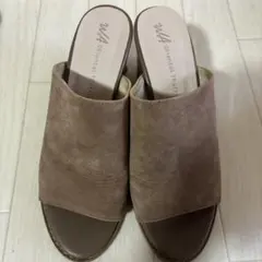 WA ブラウン オープントゥ サンダル　Lサイズ