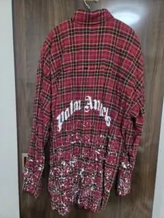 国内正規品 Palm Angels バックロゴ ペインター ネルシャツ