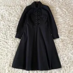 美品✨ポロラルフローレン　シャツワンピース　レースアップ　フレア　ロング