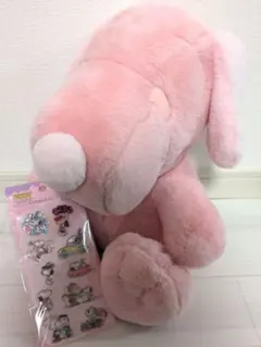 SNOOPY 特大ぬいぐるみ ピンク クリスタルシール付き