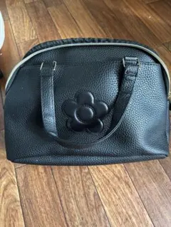 マリークワントブラックハンドバッグ