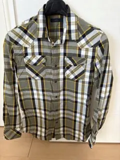 DIESEL チェック柄長袖シャツ Mサイズ