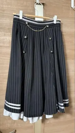 axes femme　ダブルボタンミドルスカート