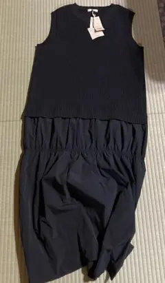 ニットベストドッキングワンピース