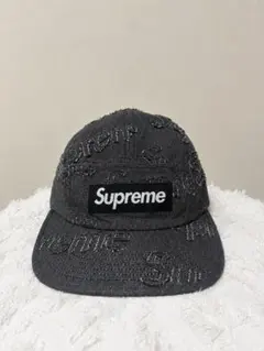 Supreme デニムキャップ ブラック - メルカリ