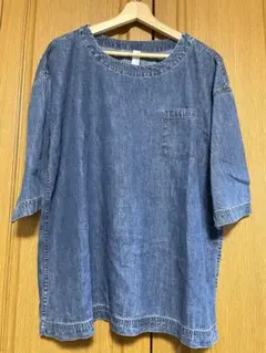 Kellen デニムブルー 半袖プルオーバー シャツのサムネイル