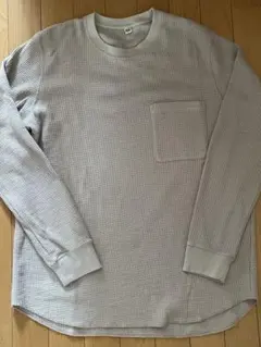 UNIQLO ワッフルクルーネックTシャツ 長袖