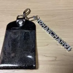 K-POP トレカケース 黒 ネームチャーム