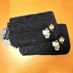 新品 キティ ポーチ 2個セット クラッチバッグ