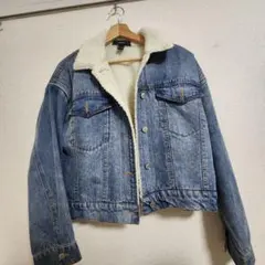 FOREVER 21 ボア襟デニムジャケット M