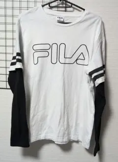 FILA フェイクレイヤード 長袖Tシャツ ホワイト Mのサムネイル